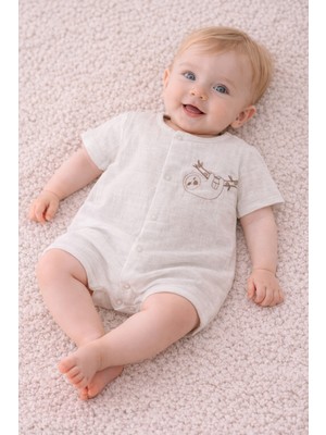 Necix's Erkek Bebek Yazlık Müslin Tulum 0- 6 Ay 5513 5514