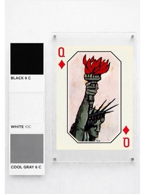 Lamazif Pleksi Cam Duvar Tablosu – Q Karo Özgürlük Heykeli Temalı Modern Sanat Poster | Akrilik Tablo