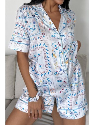 Coccolarsi Colori Del Mondo Saten Kısa Pijama Takımı CDM2376