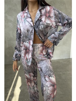 Coccolarsi Eleganza Sogno Saten Uzun Pijama Takımı CCR17