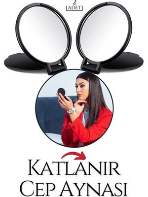 General Turk Katlanabilir Mini Çanta Aynası 2 Li Set