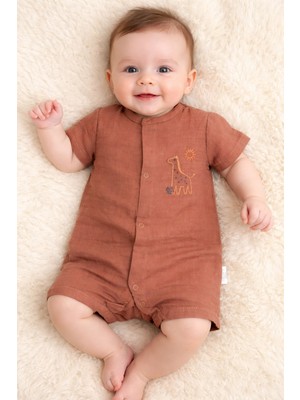 Necix's Erkek Bebek Yazlık Müslin Tulum 0- 6 Ay 5513 5514