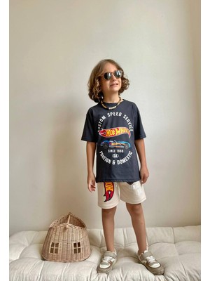 Yiğit Butik Erkek Çocuk Baskılı Tişört Şort Takım