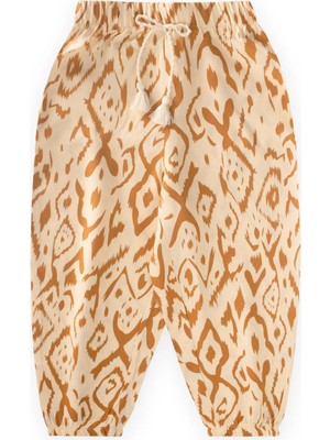 Cigit Desenli Viskon Şalvar 2-10 Yaş Bej