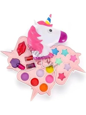 Calperia Unicorn Şekilli 3 Katlı Makyaj Seti