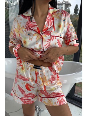 Coccolarsi Stagione Estiva Saten Kısa Pijama Takımı CSE3005
