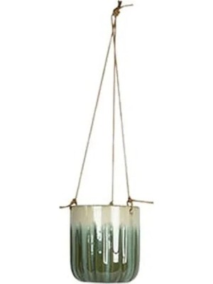 Calperia 10 cm Çapında Askılı Seramik Saksı - Ocean Renk