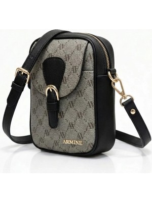 Armine Noktalı Kadın Omuz & Çapraz Çanta 406 - Gri