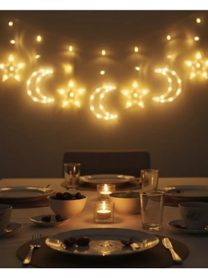 General Dekoratif Büyük Ay Yıldız Ramazan LED Işık