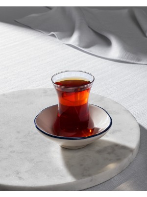 Madame Coco Vie Rouge Espérer 8'li Çay Seti - Mavi/beyaz - 108 ml