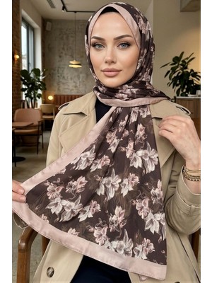 İmaj Butik Bej Ipekhan Desenli Soft Dijital Şal