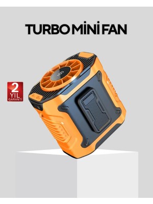 Dijital Ekranlı Turbo Mini Fan – 3 Kademeli Hız, Sessiz Çalışma ve Type-C Şarj