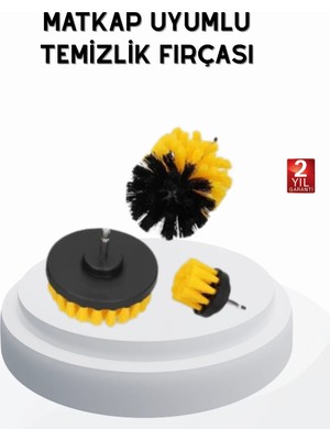 3’lü Matkap Temizlik Fırçası Seti – Banyo, Mutfak ve Araç Jantı Için Etkili