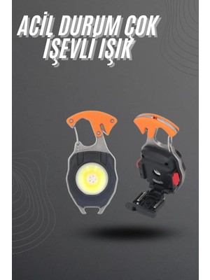 El Feneri LED Anahtarlık Çok Fonksiyonlu Mini Çakmak Özellikli