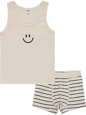 Civil Boys Happy 2-10 Yaş Erkek Çocuk Iç Çamaşır Takımı - Bej
