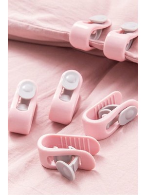 8 Adet Yorgan Nevresim Sabitleme Çarşaf Perde Tül Sabitleyici Tutucu Organizer Klips Aparat (8, Karışık)