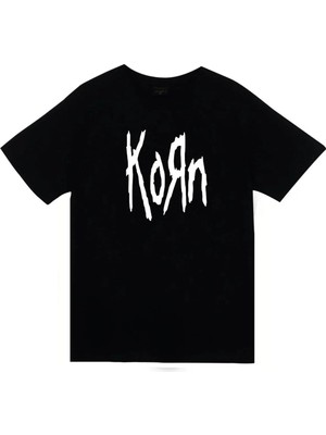 stonedfame Korn Baskılı Unisex %100 Pamuk Siyah T-Shirt