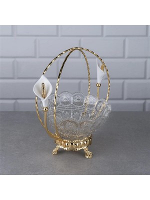 Zeyve Gala Kristal Cam Sepet Şekerlik 21X20X14 Cm.