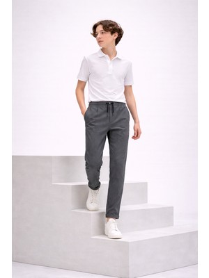 Mini Kanka Erkek Çocuk Beli Lastikli Kumaş Pantolon – Bağcıklı, Rahat Kesim, Günlük & Şık Kullanım