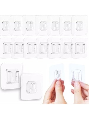 Aee® 6 Çift Yapışkanlı Geçmeli Asma Aparatı Kanca Askı Sabitleyici Klips Seti – Delmeden Montaj – Su Geçirmez Güçlü Yapışkan – Duş Rafı, Mutfak, Banyo ve Ev Düzenleyici Sabitleme Aparatı