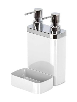 Viva 2'li Sıvı Sabunluk Süngerli Beyaz M-E10-01