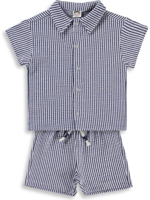 Civil Baby Çizgili 6-18 Ay Takım - Lacivert