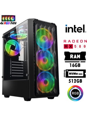 Xaser Nano X20 I3 13100F 16GB Ram 512GB M.2 Nvme SSD 8gb RX580 Oyuncu Hazır Tavsiye Sistem