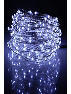 Buffer® Pilli 5 Metre Dekoratif Peri LED Beyaz Aydınlatma Süsleme Lambası