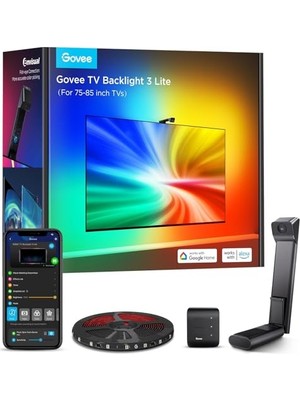 Govee Envisual LED 3 Lite Tv Arkası LED Şerit Ambiyans Aydınlatma Tv Renk Senkronizasyonu 75-85 Inc Tv'ler ile Uyumludur