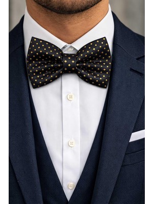 Kravatkolik Siyah Küçük Desen Papyon P2030