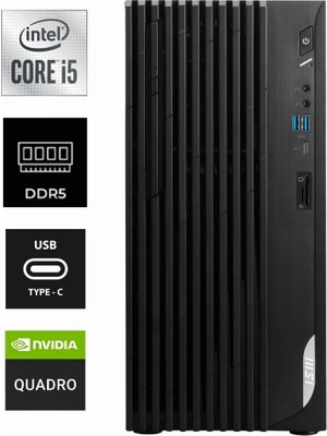 MSI Msı Pro DP180 I5-14400 14A-878EU-K0039 16GB 2tb Quadro T400 4gb W11HOME Masaüstü Bilgisayar