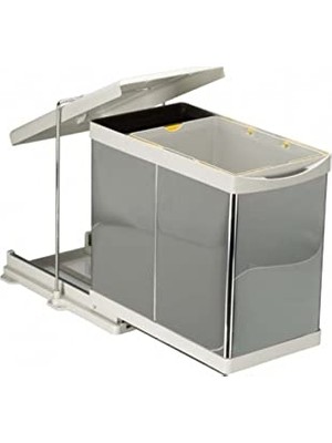 Pelikan Steely 21100 Raylı Dolap Içi Mutfak Çöp Kovası-20+1 Litre