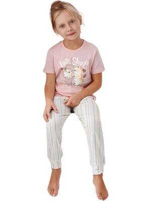 Arnetta Anne-Kız Seti Kız Çocuk Ikili Pijama Takım AR3571