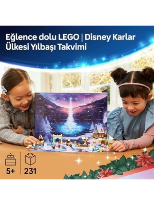 Bey ǀ Karlar Ülkesi 2025 Yılbaşı Takvimi 43273 – 5 Yaş ve Üzeri Prenses Seven Çocuklar Için Yaratıcı Oyuncak Yapım Seti, Eğlenceli Yılbaşı Hediyesi ve Sürprizlerle Dolu Oyun (231 Parça)