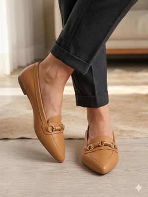 Pynare Sivri Burun Loafer Deri Ayakkabı