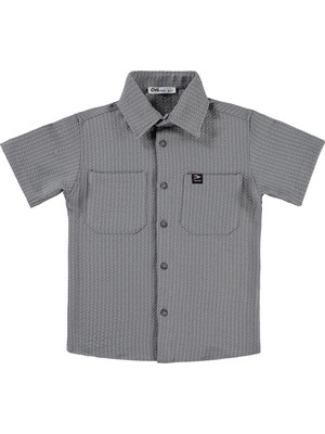 Civil Boys Dokulu 6-9 Yaş Gömlek - Gri