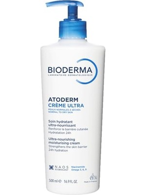 HDY Store Bioderma Atoderm Cream Ultra 500 ml Normal ve Kuru Ciltler İçin Nemlendirici Yüz, Vücut Bakım Kremi