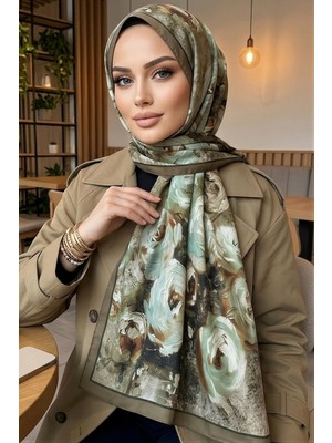 İmaj Butik Haki Desenli Soft Şal