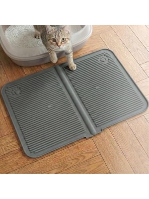 Silikon Kum ve Mama Matı (Antrasit, Büyük Boy)