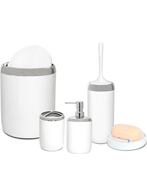 Lima Xl Krom Dekorlu Banyo Seti/beyaz