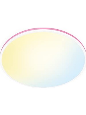 Wiz Ayarlanabilir Beyaz ve Renkli Rune Tavan Lambası (2100 Lm), LED Lamba, 16 Milyon Renk Veya Sıcak Ila Soğuk Beyaz Kısılabilir Işık, Wi-Fi Üzerinden Ses/uygulama ile Akıllı Işık Kontrolü, Beyaz