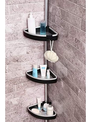 Venta 3lü Köşe Rafı Aynasız-Siyah M-N38-06