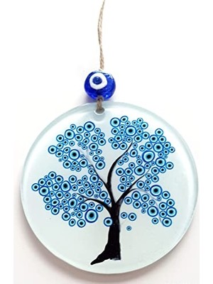 Nazar Ağacı Füzyon Cam Nazar Boncuklu Duvar Dekoru