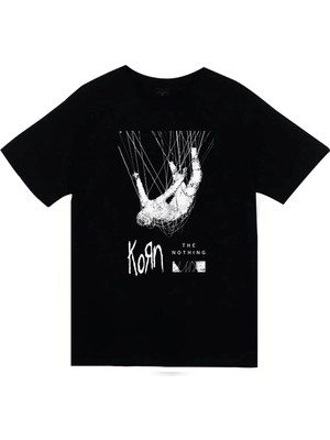 stonedfame Korn Baskılı Unisex %100 Pamuk Siyah T-Shirt