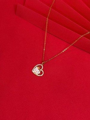 Melisa Takı & Aksesuar 316L Çelik Gold Renk Hello Kitty Kolye