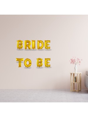 Tedaks Bride Konsept Gold Folyo Harfli Bride To Be Süsleme