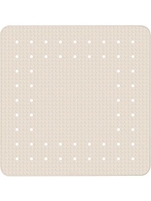 Mirasol Banyo Paspası Bej 54 x 54 cm Vantuzlu Kaymaz Duş Paspası Bej