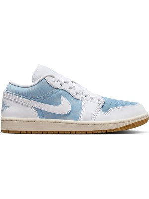 Nike Jordan 1 Low Special Edition Leather Mens Sneaker Hakiki Deri Erkek Günlük Spor Ayakkabı Mavi Beyaz