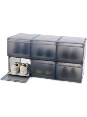 Joseph Joseph Shoecase Premium Ayakkabı ve Spor Ayakkabı Saklama Kutusu Düzenleyici, Kaydırmalı Ayakkabı Tepsisi, 6'lı Paket