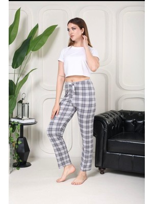 Anı İç Giyim Beli Fiyonklu Rahat Kesim Pamuklu Tek Alt Pijama Kadın BYATİ009